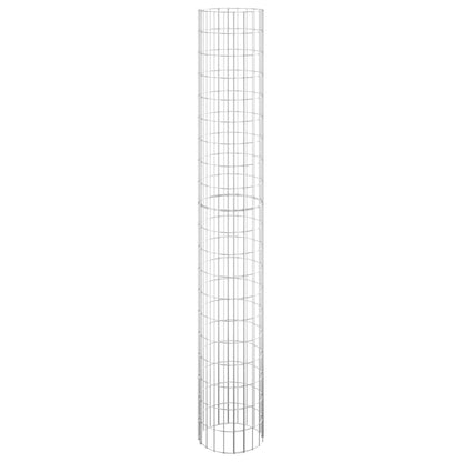 Gabionen-Hochbeete 3 Stk. Rund Verzinkter Stahl Ø30x200 cm
