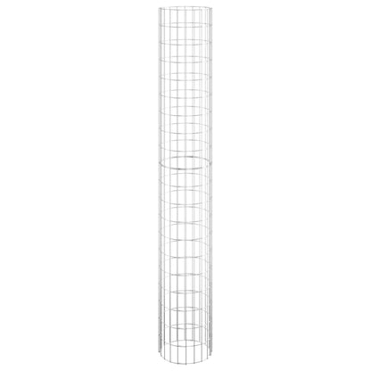 Gabionen-Hochbeete 3 Stk. Rund Verzinkter Stahl Ø30x200 cm