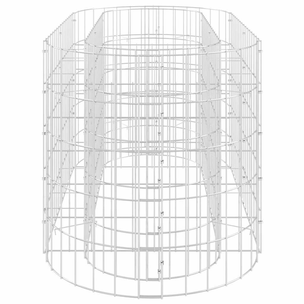 Gabionen-Hochbeet Verzinktes Eisen 120x50x50 cm