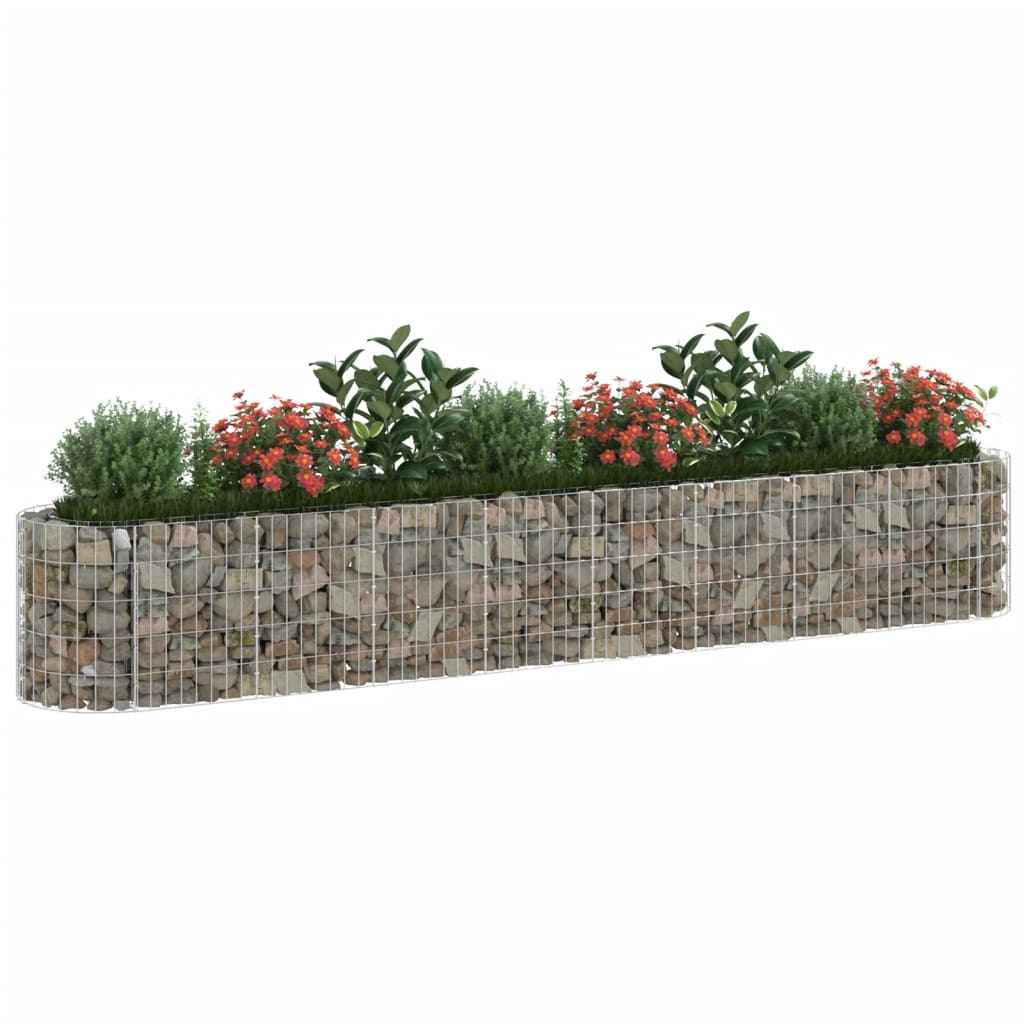Gabionen-Hochbeet Verzinktes Eisen 330x50x50 cm