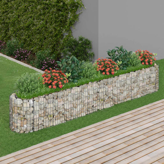 Gabionen-Hochbeet Verzinktes Eisen 330x50x50 cm
