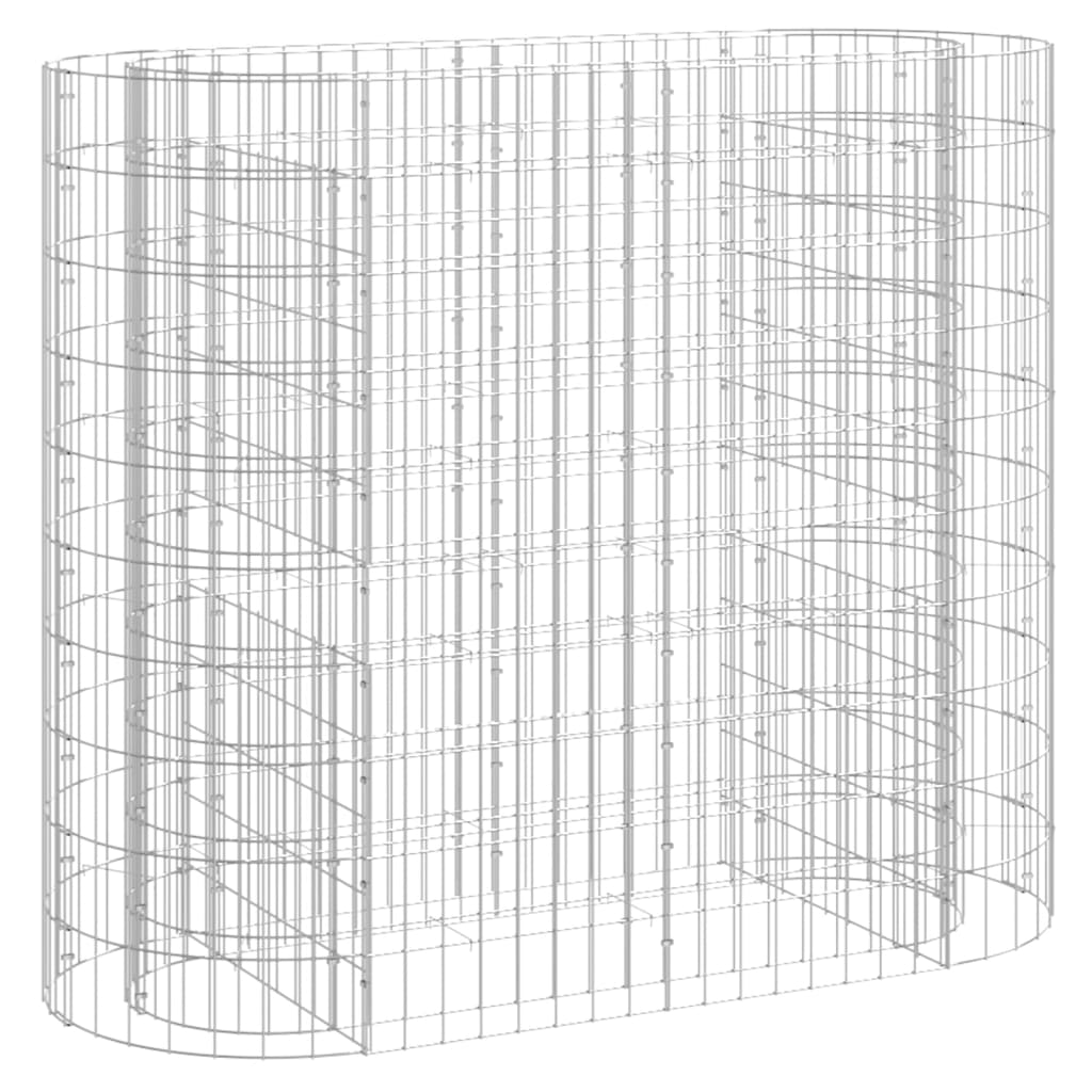 Gabionen-Hochbeet Verzinktes Eisen 120x50x100 cm
