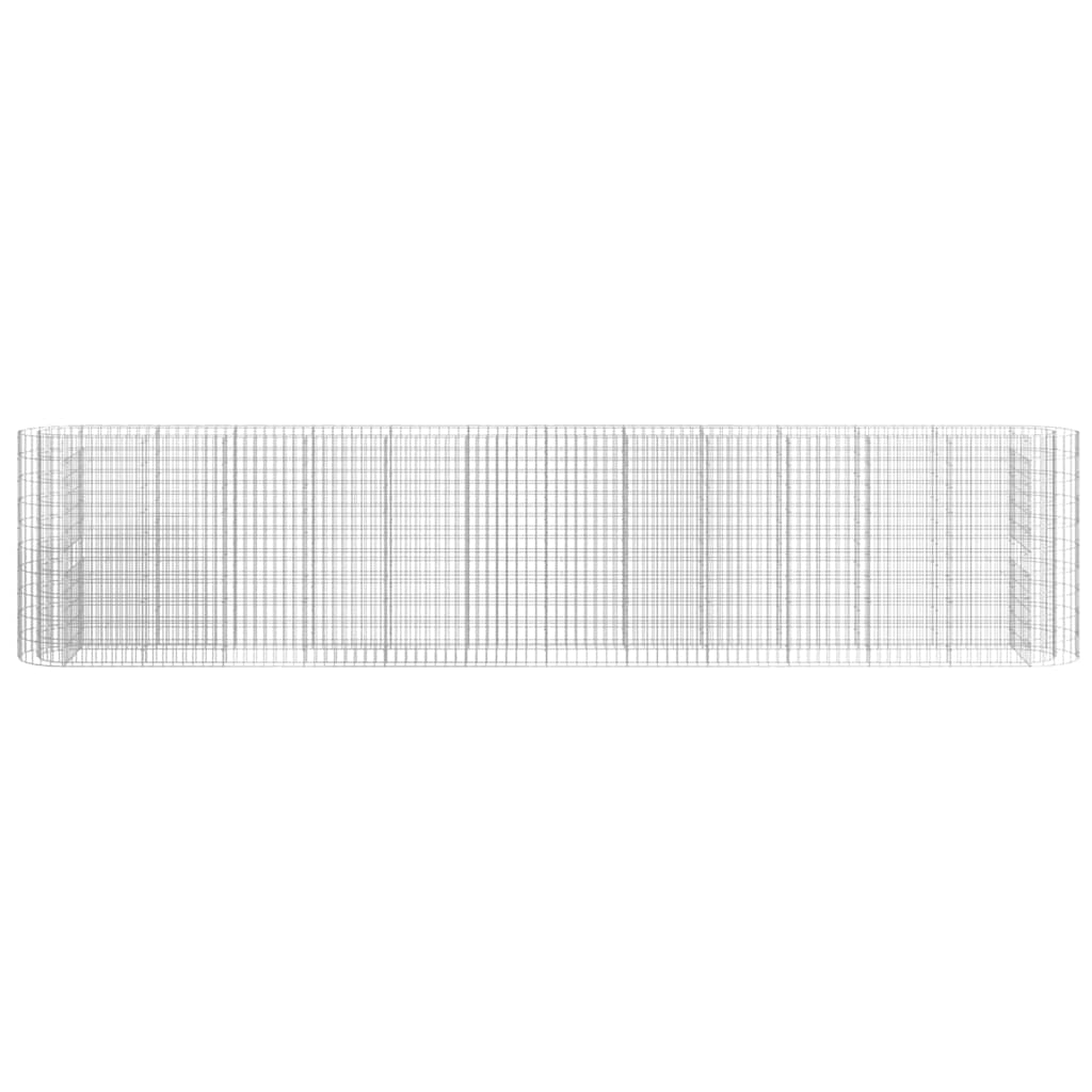 Gabionen-Hochbeet Verzinktes Eisen 470x50x100 cm