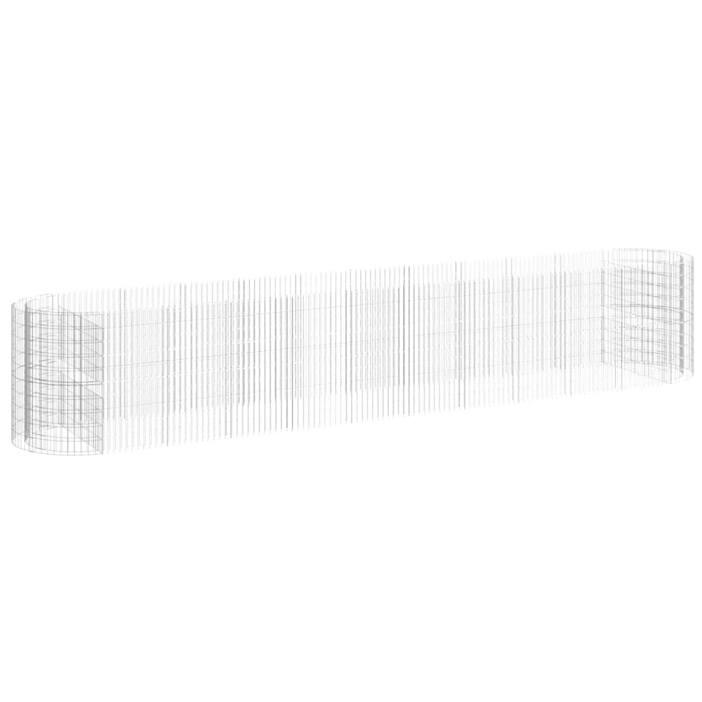 Gabionen-Hochbeet Verzinktes Eisen 600x100x100 cm