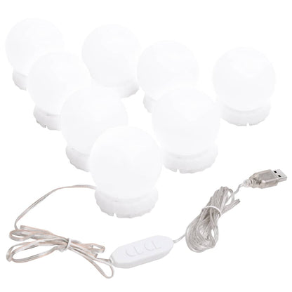 Spiegel mit LED-Leuchten 40x20 cm Glas Oval