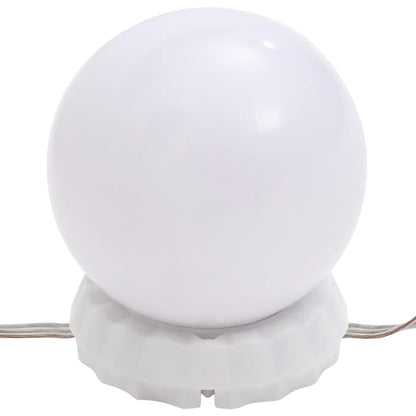 Spiegel mit LED-Leuchten 60x30 cm Glas Oval