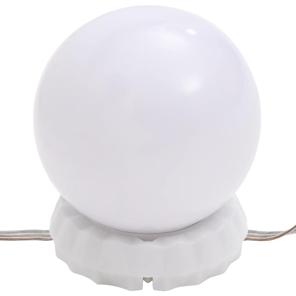 Spiegel mit LED-Leuchten 60x30 cm Glas Oval