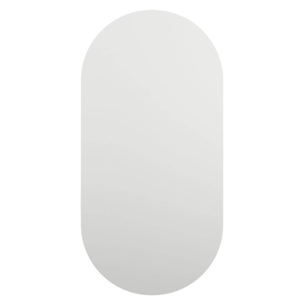 Spiegel mit LED-Leuchten 80x40 cm Glas Oval