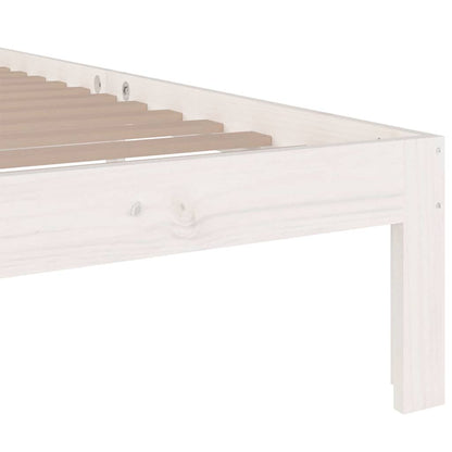 Massivholzbett Weiß 100x200 cm