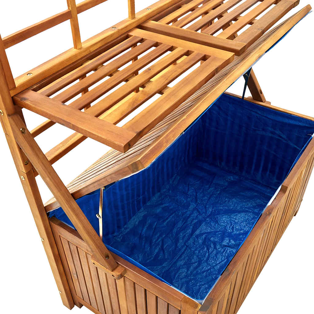 Truhe mit Rankgitter 99x50x160 cm Massivholz Akazie