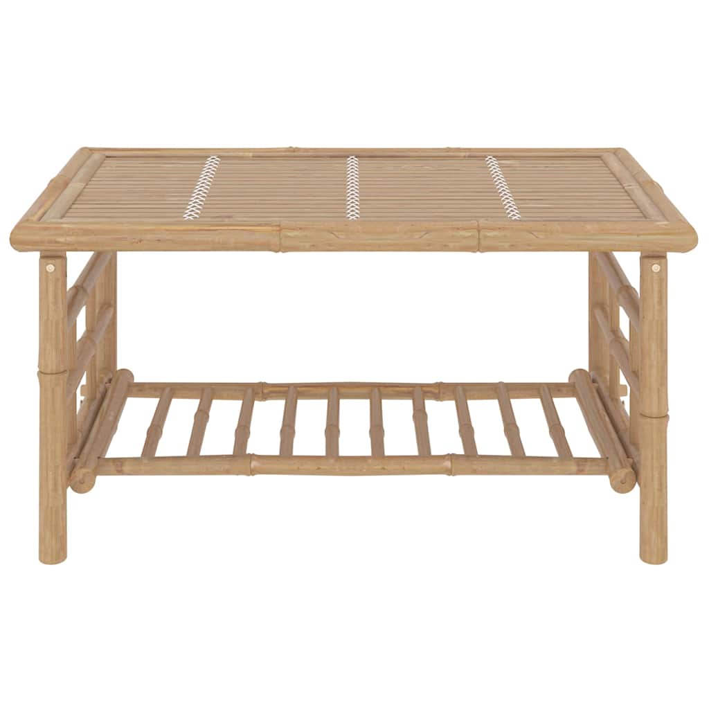 2-tlg. Garten-Lounge-Set mit Dunkelgrauen Kissen Bambus