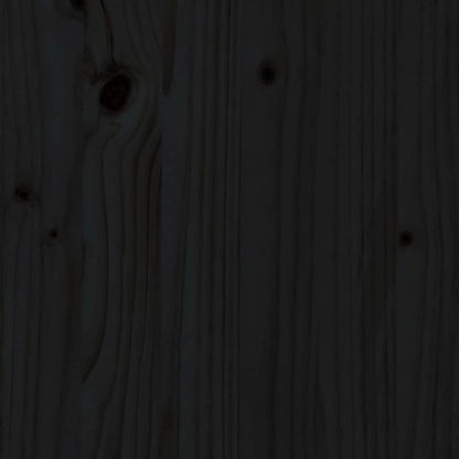 Kopfteil Schwarz 146x4x100 cm Massivholz Kiefer
