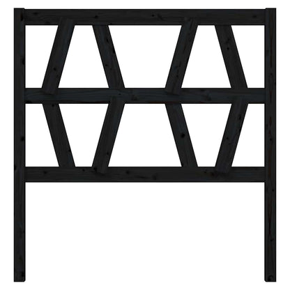 Kopfteil Schwarz 96x4x100 cm Massivholz Kiefer