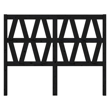 Kopfteil Schwarz 126x4x100 cm Massivholz Kiefer