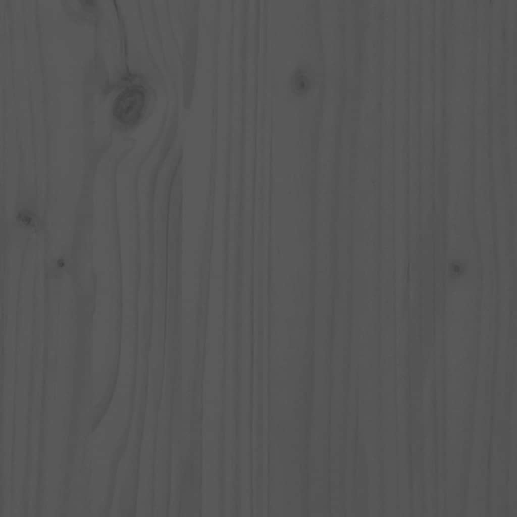 Kopfteil Grau 96x4x100 cm Massivholz Kiefer