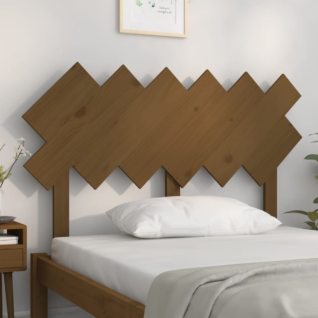 Tête de lit marron miel 122,5x3x80,5 cm bois de pin massif