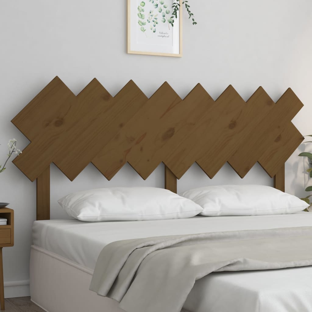 Tête de lit marron miel 159,5x3x80,5 cm en bois de pin massif