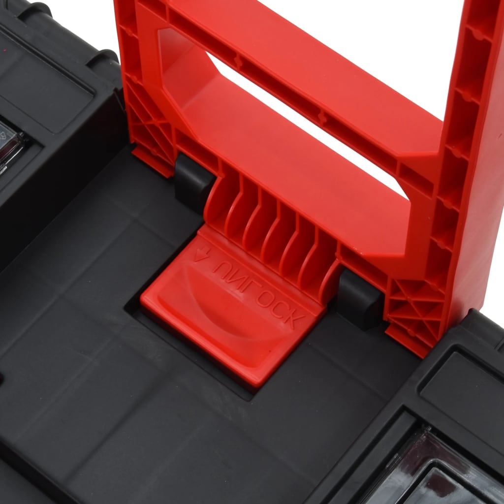 Werkzeug-Trolley Schwarz und Rot Polypropylen