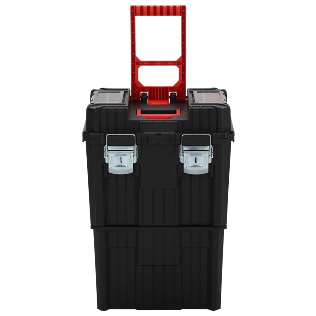 Werkzeug-Trolley Schwarz und Rot Polypropylen