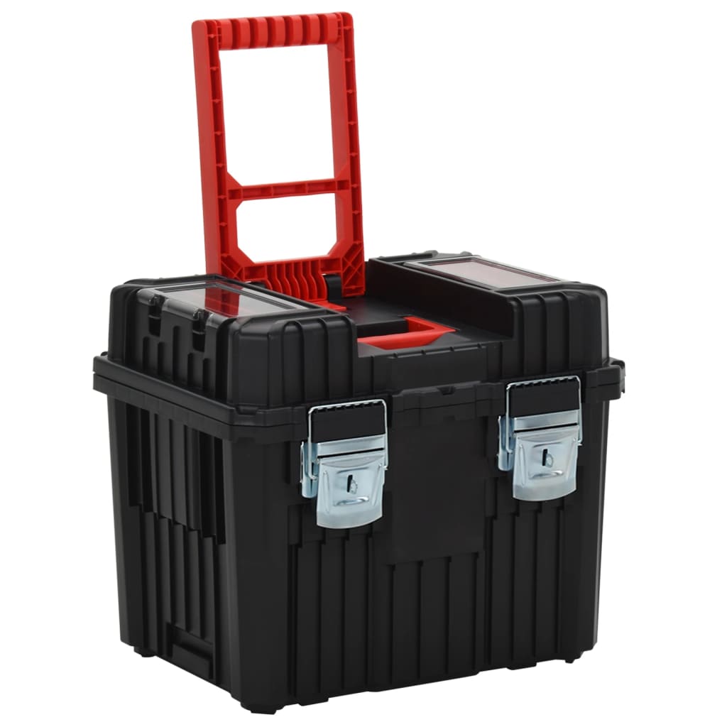 Werkzeug-Trolley Schwarz und Rot Polypropylen