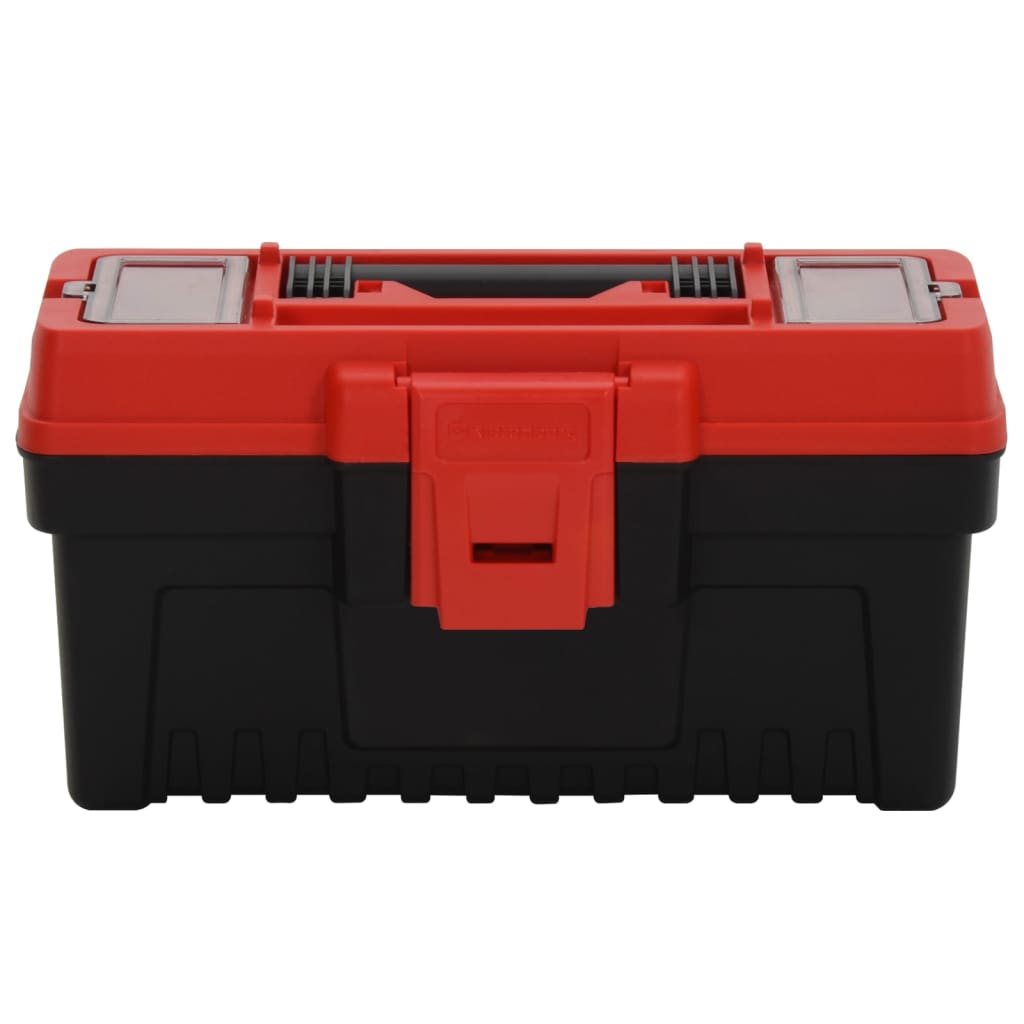 2-tlg. Werkzeugbox-Set Schwarz und Rot Polypropylen