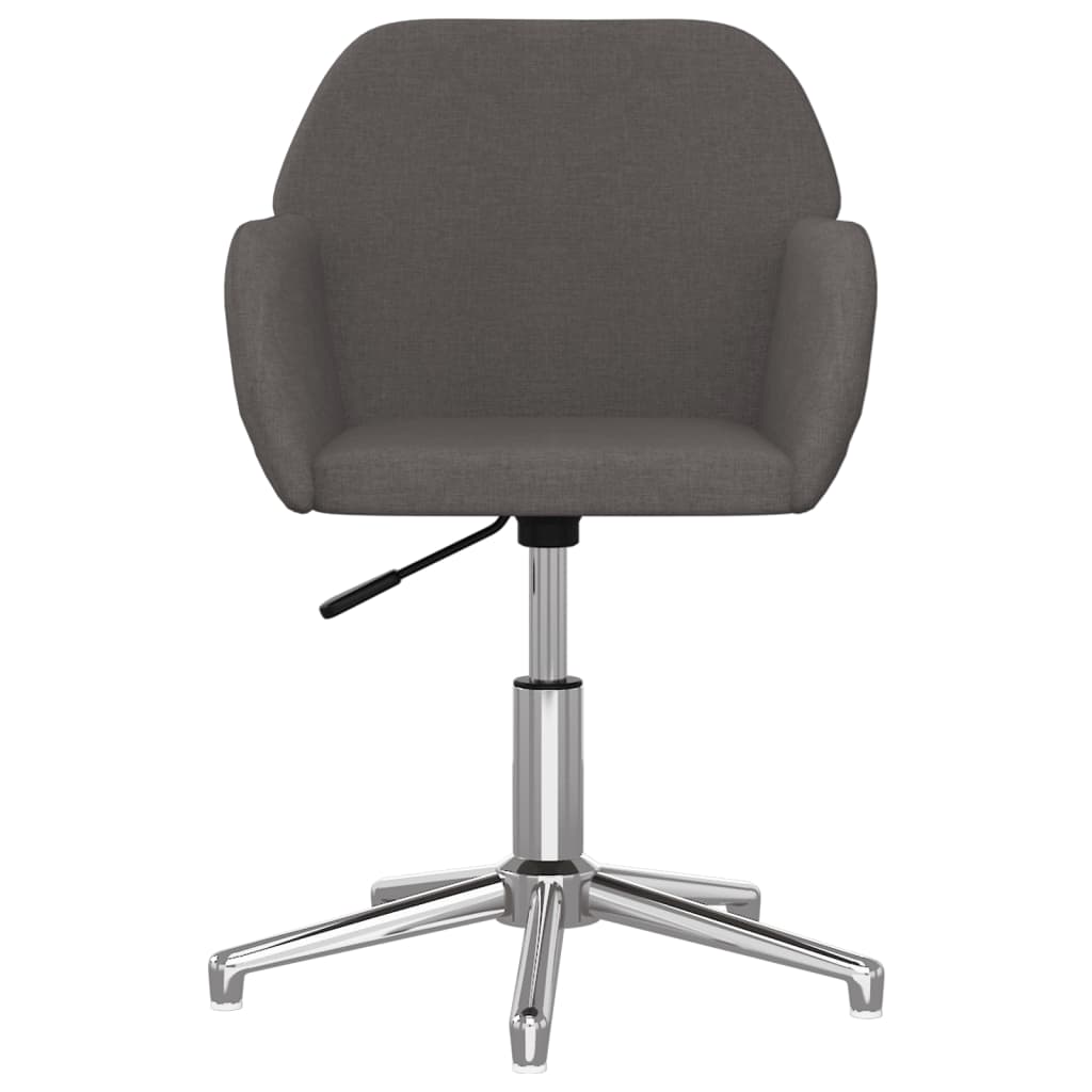 Dining chairs 2 pcs. Swivel dark grey fabric