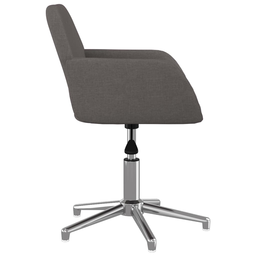 Dining chairs 2 pcs. Swivel dark grey fabric