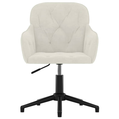 Esszimmerstühle 2 Stk. Drehbar Creme Samt