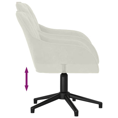 Esszimmerstühle 2 Stk. Drehbar Creme Samt