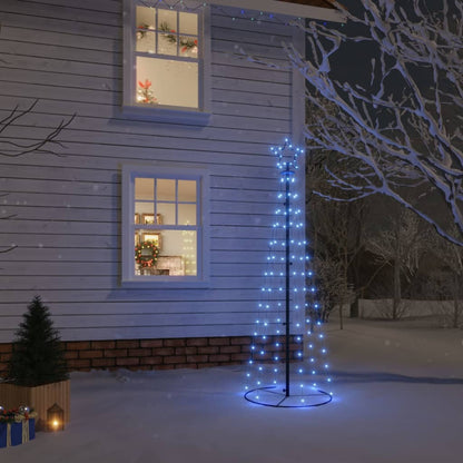 LED-Weihnachtsbaum Kegelform Blau 108 LEDs 70x180 cm