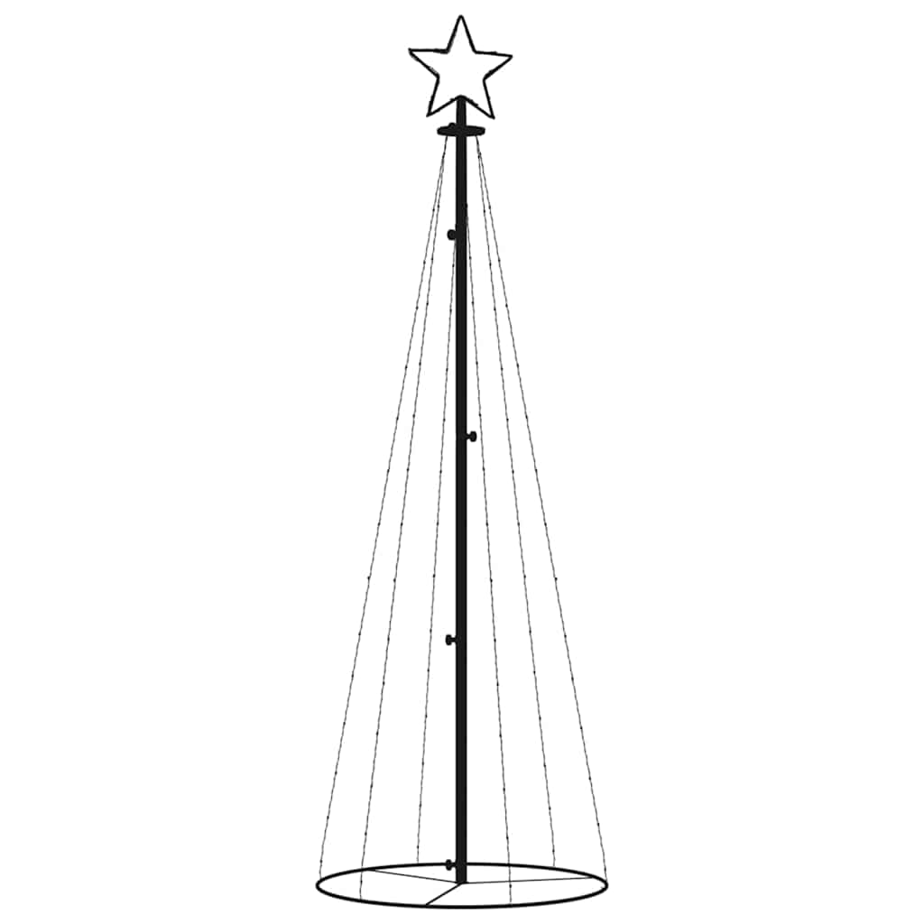 LED-Weihnachtsbaum Kegelform Mehrfarbig 108 LEDs 70x180 cm