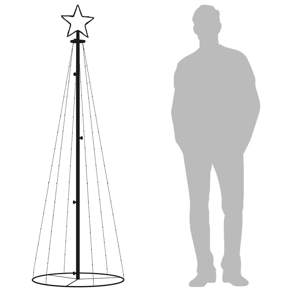 LED-Weihnachtsbaum Kegelform Mehrfarbig 108 LEDs 70x180 cm