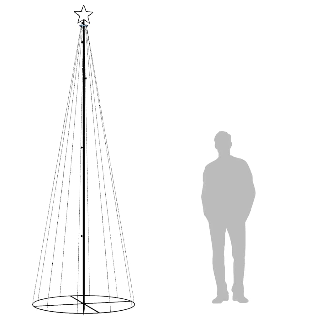 LED-Weihnachtsbaum Kegelform Mehrfarbig 310 LEDs 100x300 cm
