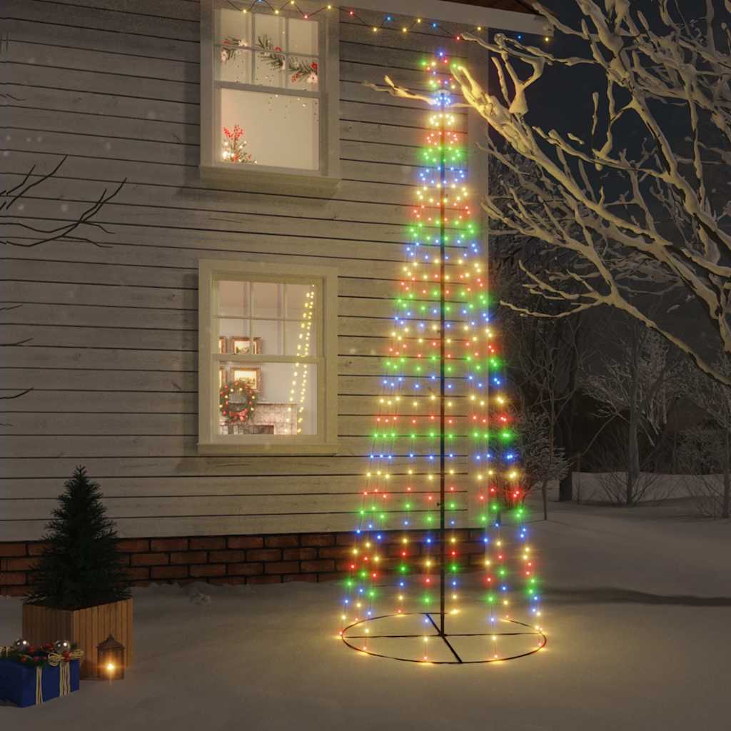LED-Weihnachtsbaum Kegelform Mehrfarbig 310 LEDs 100x300 cm