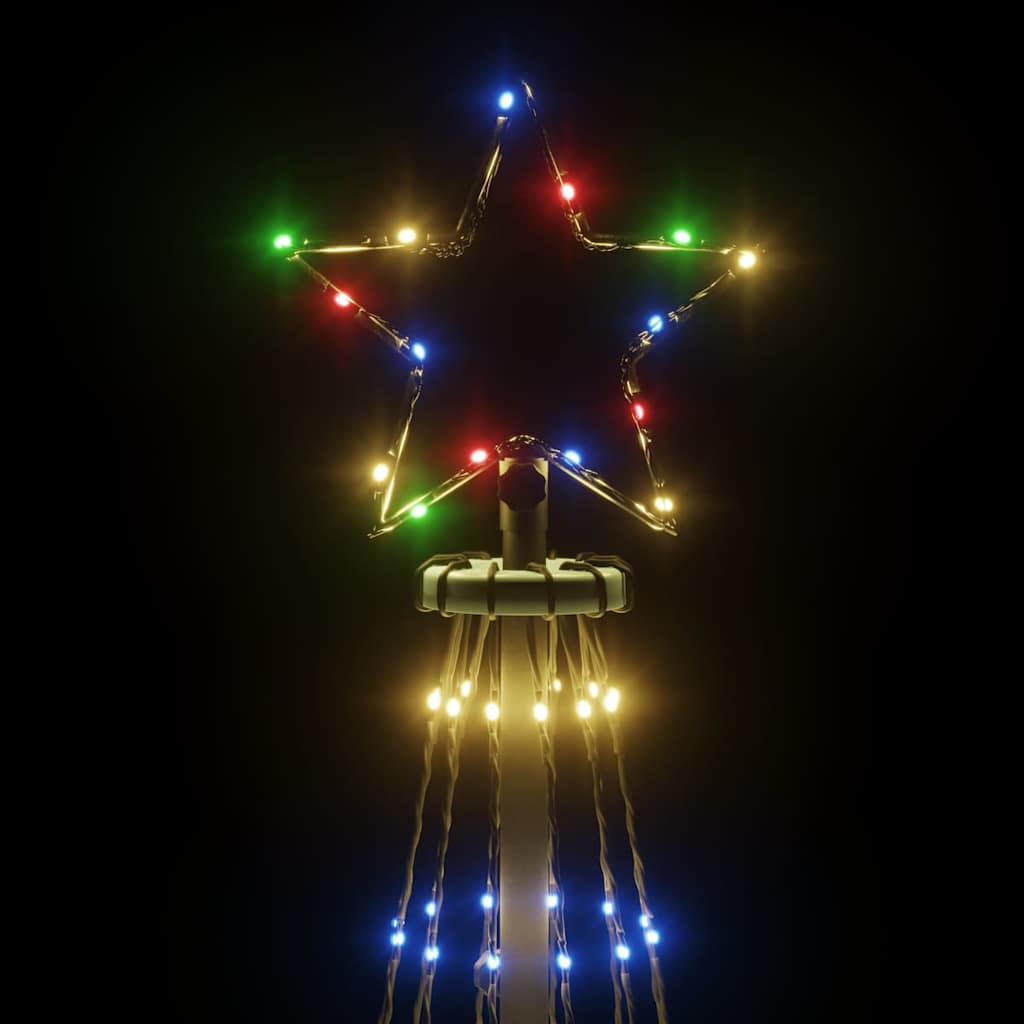 LED-Weihnachtsbaum mit Erdnägeln Mehrfarbig 108 LEDs 180 cm
