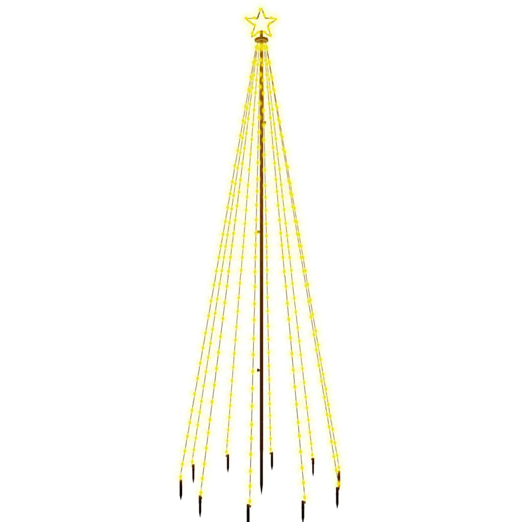 LED-Weihnachtsbaum mit Erdnägeln Warmweiß 310 LEDs 300 cm