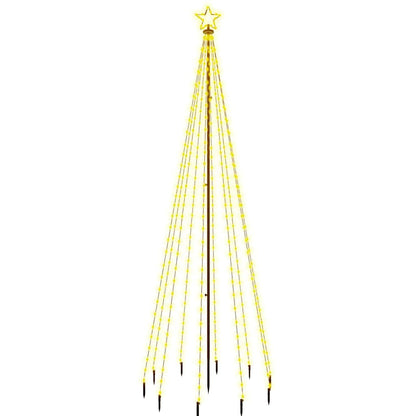 LED-Weihnachtsbaum mit Erdnägeln Warmweiß 310 LEDs 300 cm