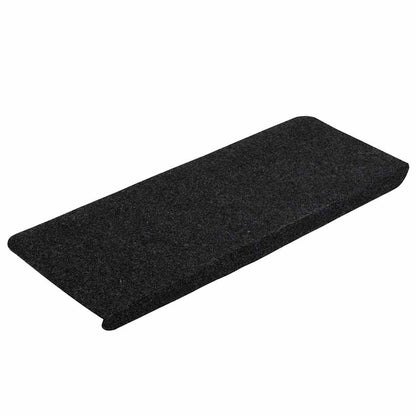Stufenmatten Selbstklebend 15 Stk. 65x24,5x3,5 cm Schwarz