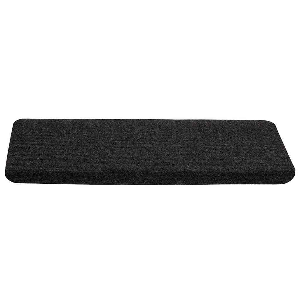 Stufenmatten Selbstklebend 15 Stk. 65x24,5x3,5 cm Schwarz