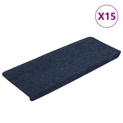 Stufenmatten Selbstklebend 15 Stk. 65x24,5x3,5 cm Blau