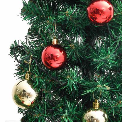 Weihnachtsdeko Kaktus mit Ständer und LED Grün 150 cm PVC