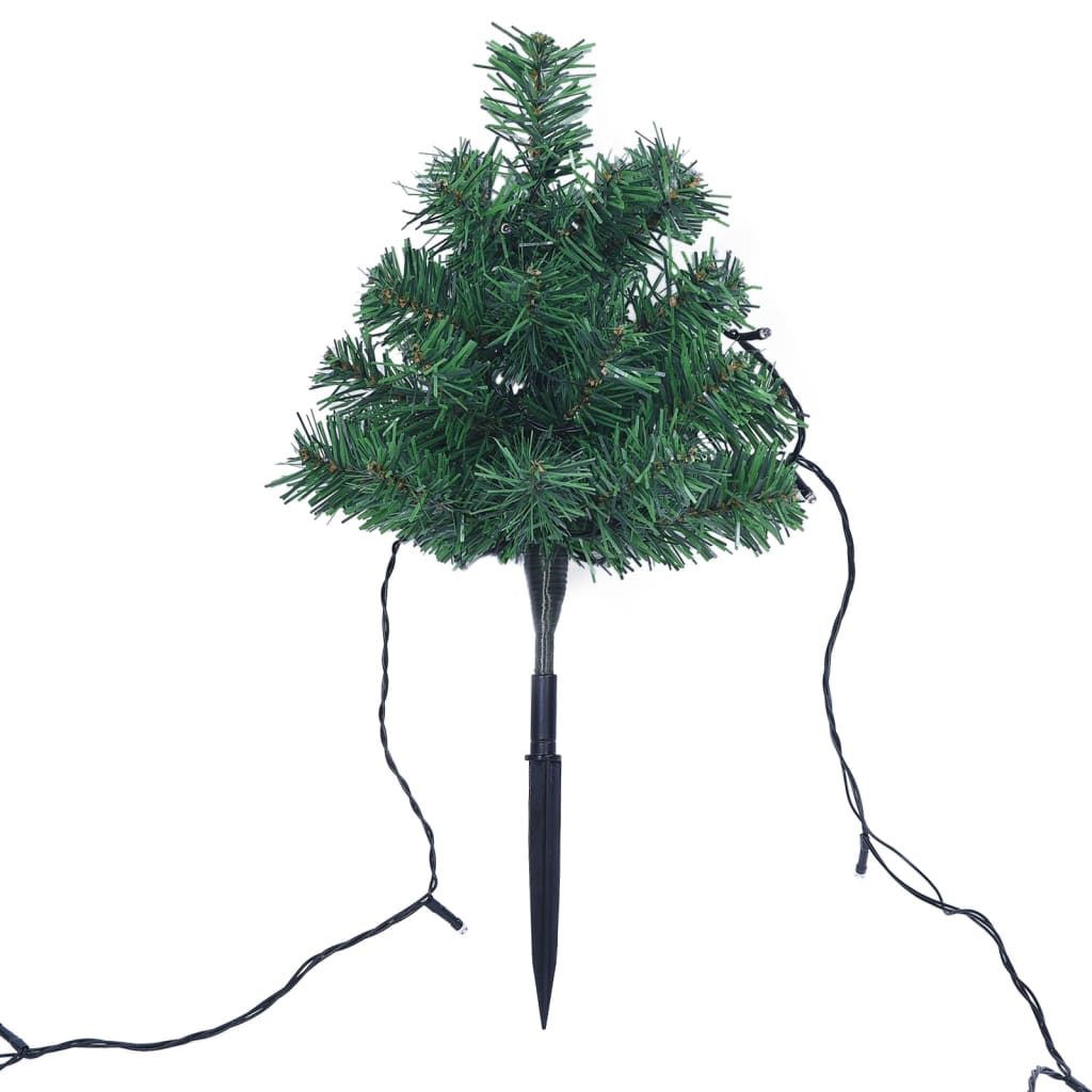 Wegbeleuchtung Weihnachtsbäume 6 Stk. Mehrfarbig LEDs 45 cm PVC