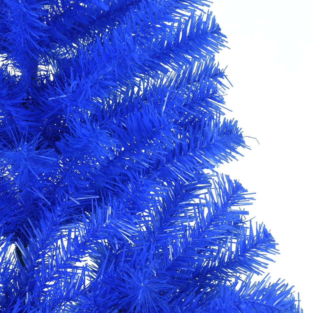 Künstlicher Halb-Weihnachtsbaum mit Ständer Blau 240 cm PVC