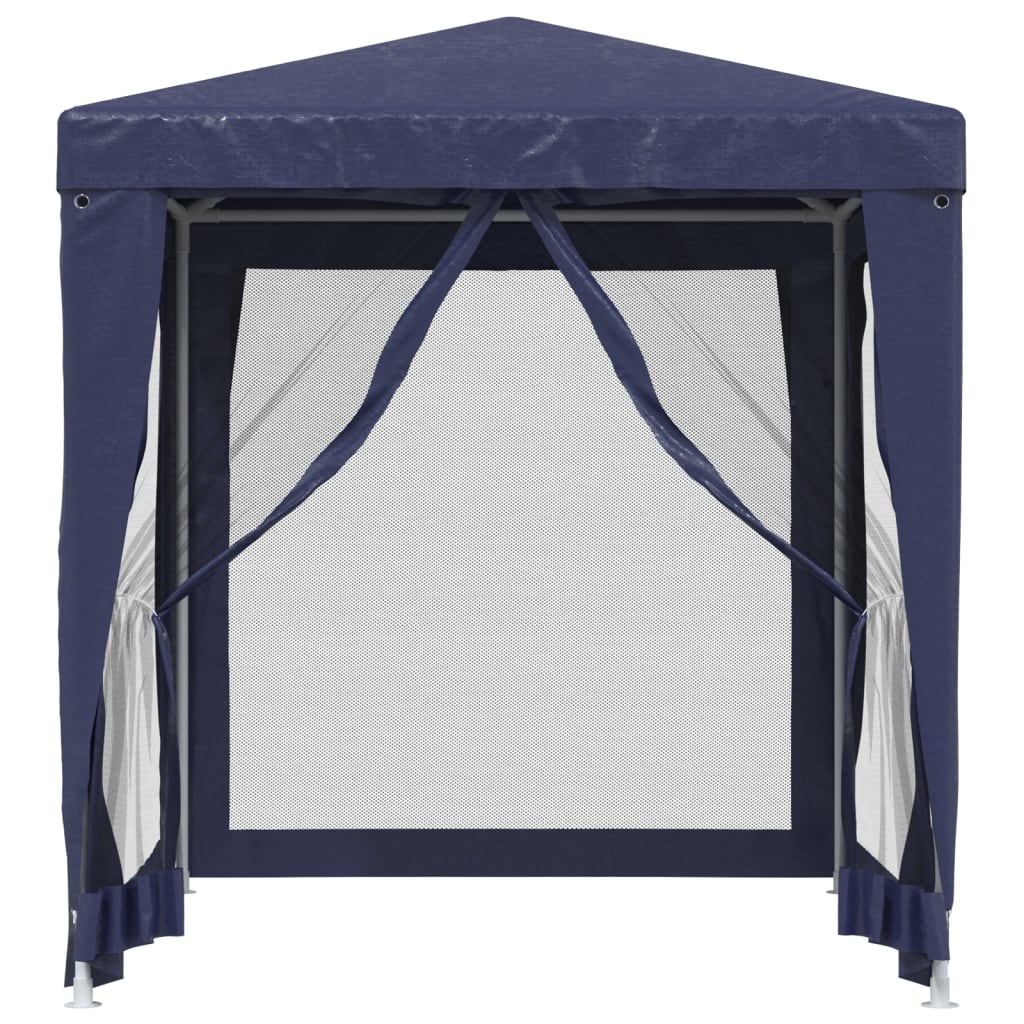 Party tent with 4 mesh side walls blue 2x2 m HDPE