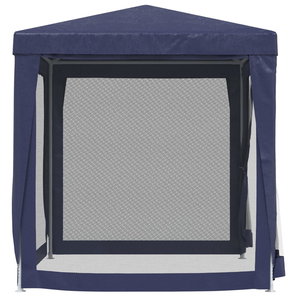 Party tent with 4 mesh side walls blue 2x2 m HDPE