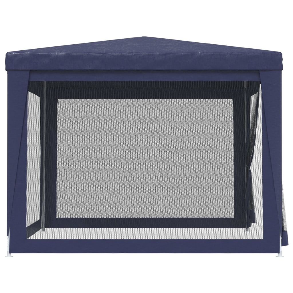 Party tent with 4 mesh side walls blue 3x3 m HDPE