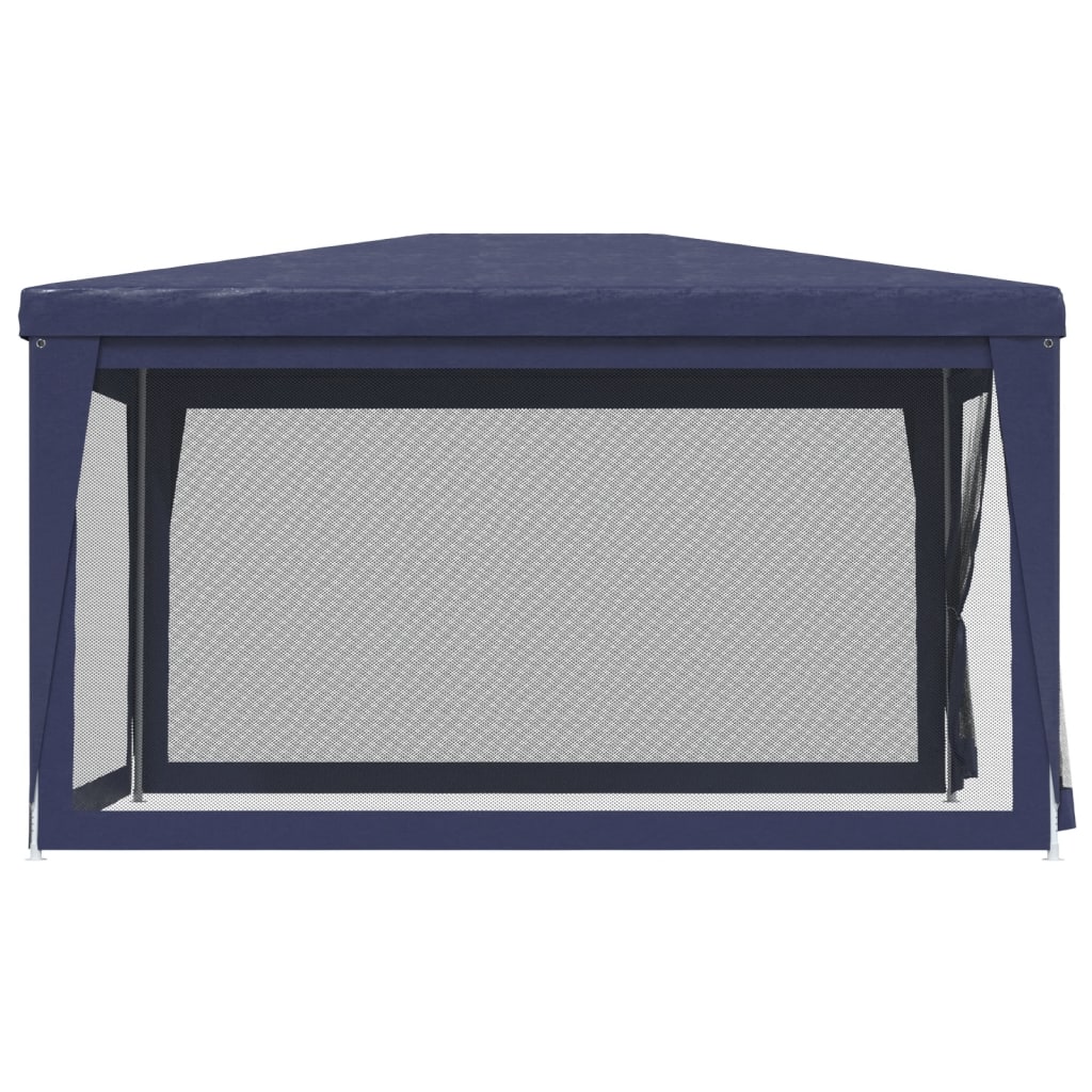 Tente de réception avec 4 parois latérales en filet bleu 3x4 m HDPE