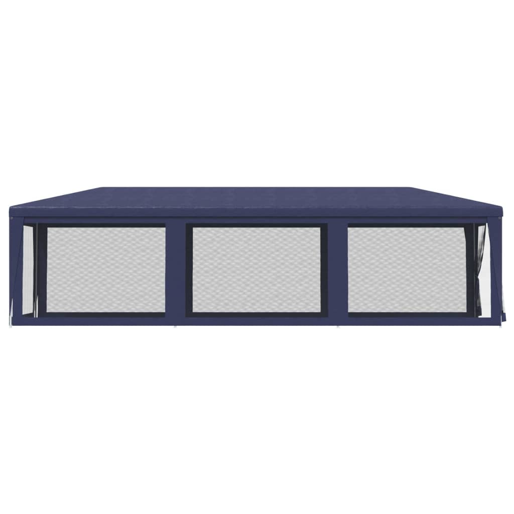Tente de réception avec 8 parois latérales en filet bleu 3x9 m HDPE