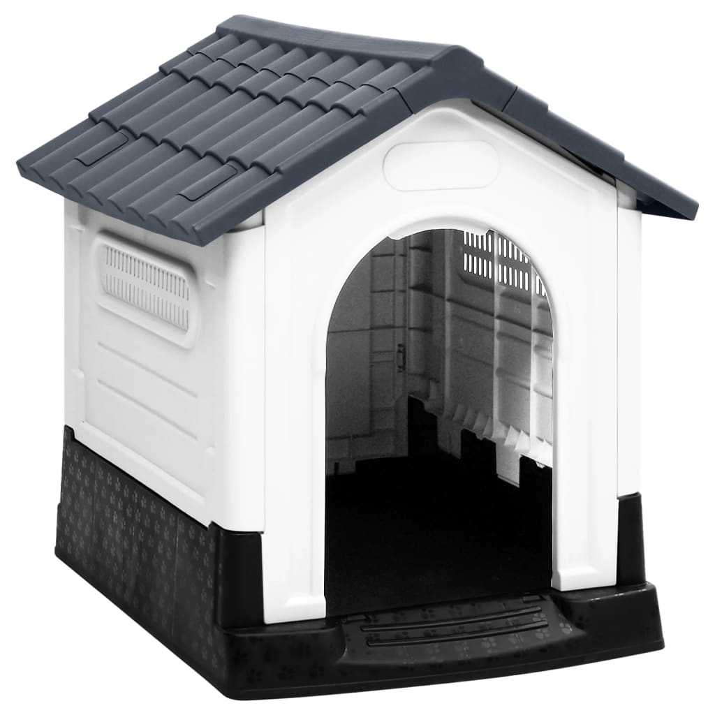 Dog house grey 57x68x66 cm polypropylene