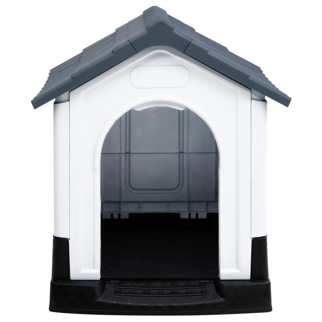 Dog house grey 57x68x66 cm polypropylene